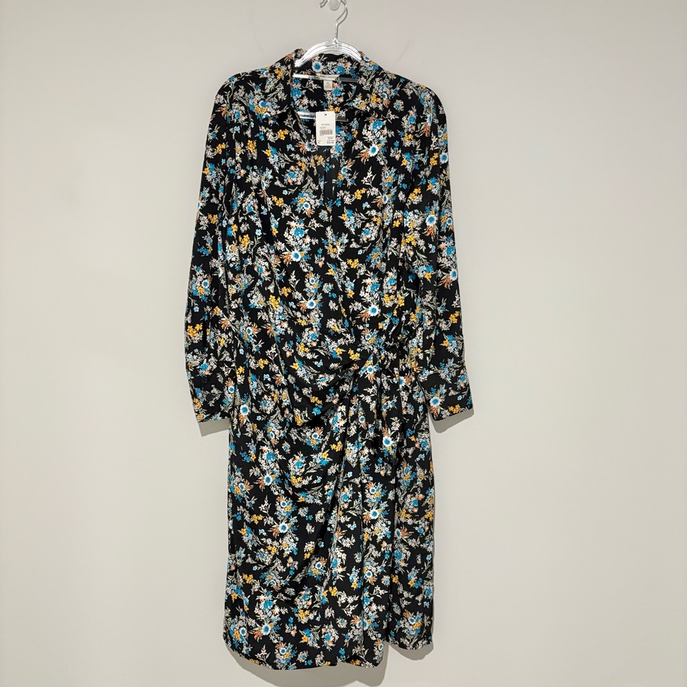Cato Floral wrap‎ Dress black size XL